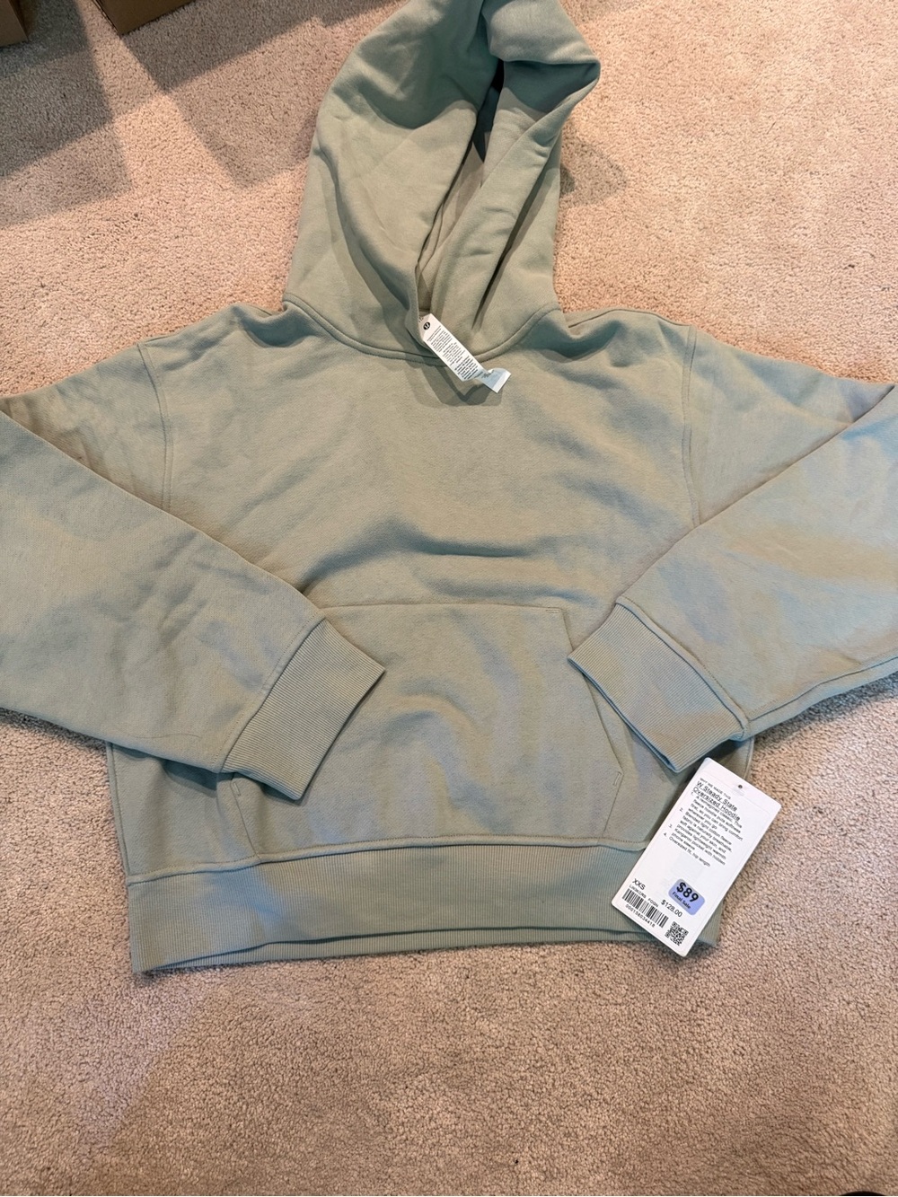Lululemon steady state oversized hoodie fog green